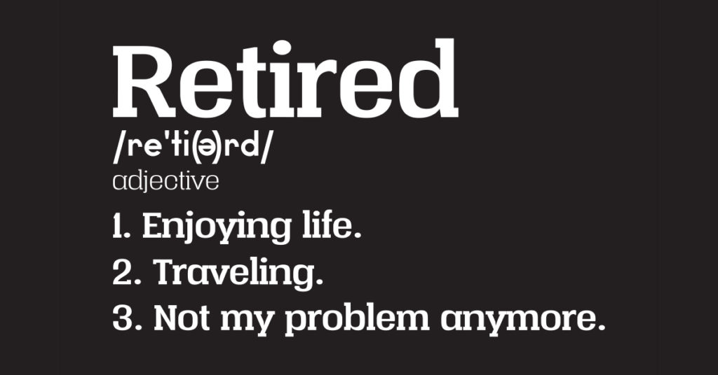 "Retired" defined.