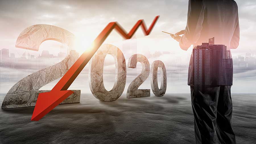 protect your money during a recession withe red arrow and 2020